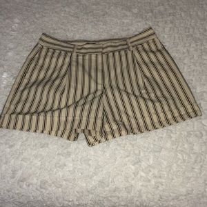 Ann Taylor blue stripe cuff shorts